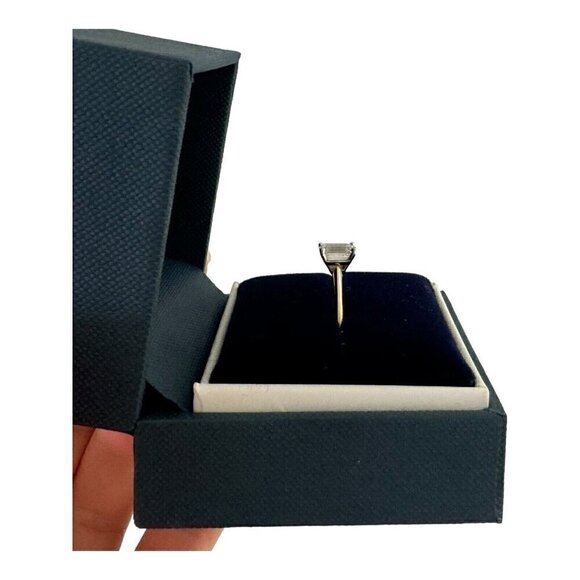 0.93kt LAB-GROWN DIAMOND Engagement Ring Solitaire Emerald Blue Nile 14k GOLD - Picture 5 of 11